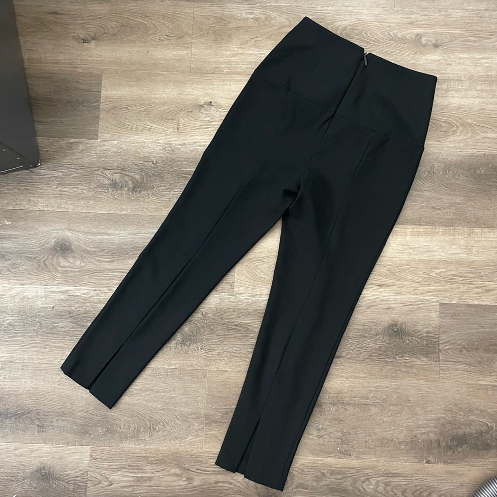 TIBI Anson Corset Tie Pant Black Size 8 High Waisted Trousers Lace Up - Picture 11 of 13